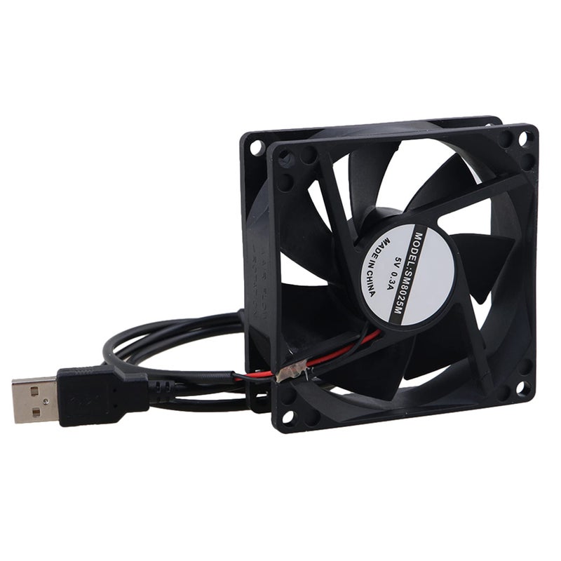 RDEXP Black 5V USB Power Silent Computer Cooling Fan for Computer Case CPU Cooler - Image 1